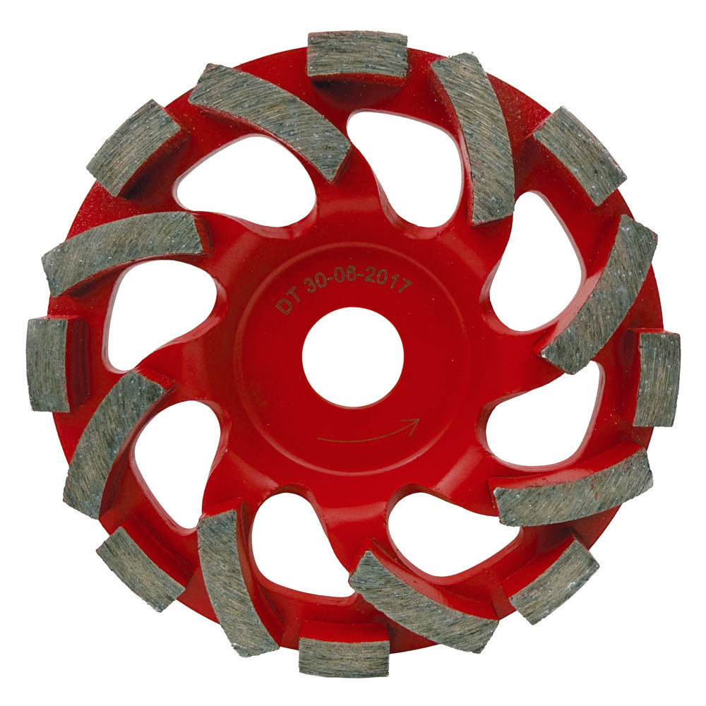 Schleiftopf 125x22,2 mm - ROT - Für harten Beton - Spider
