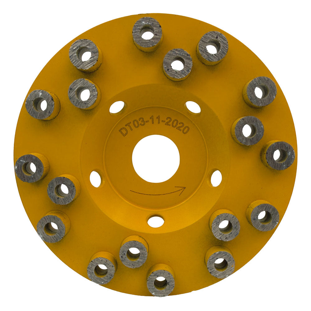 Schleiftopf 125x22,2 mm - GELB - PKD - Für sehr grobes Schleifen - Z18