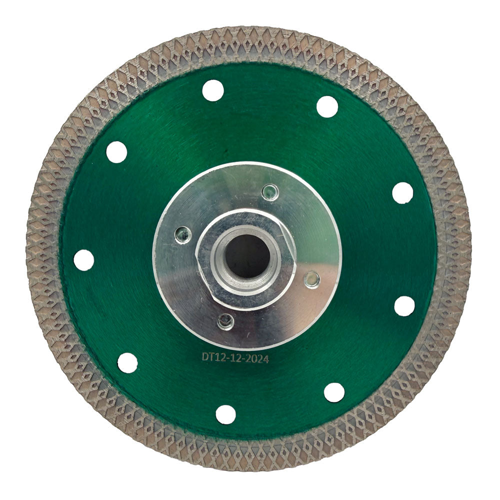 Diamanttrennscheibe 125 mm M14 – GRÜN – mit Flansch – Für Keramikfliesen