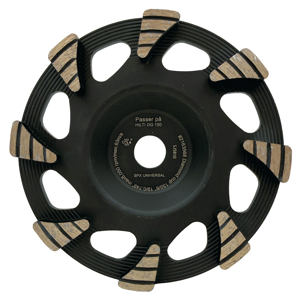 Schleiftopf 150 x 19 mm – SCHWARZ – Für weichen Beton – Dreieck – Für Hilti