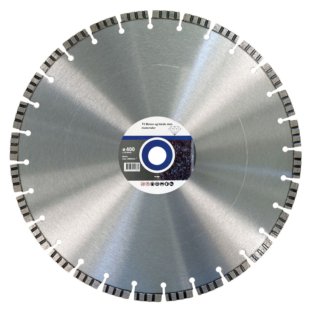 Diamanttrennscheibe 400x25,4 mm - Für armierten Beton - 10 mm Segment