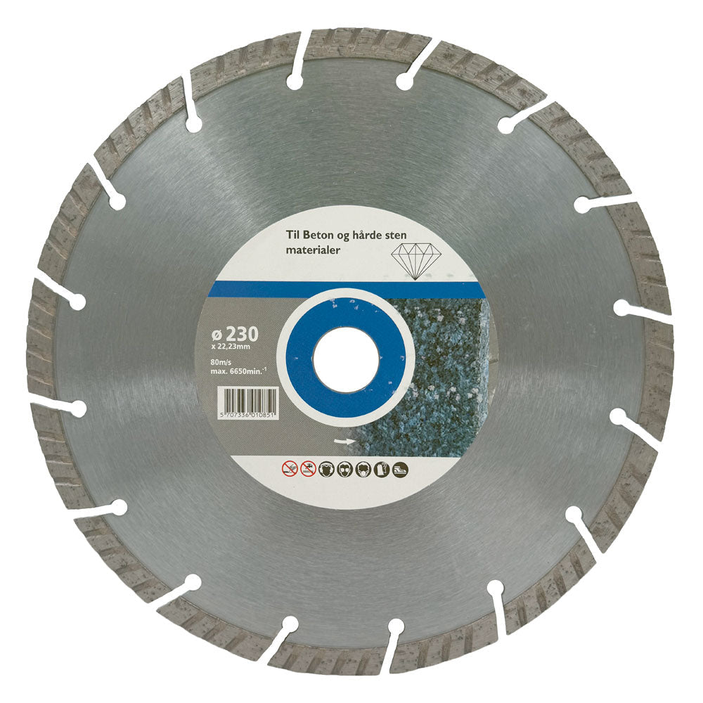 Diamanttrennscheibe 230x22,2 mm - TURBO - Für Beton