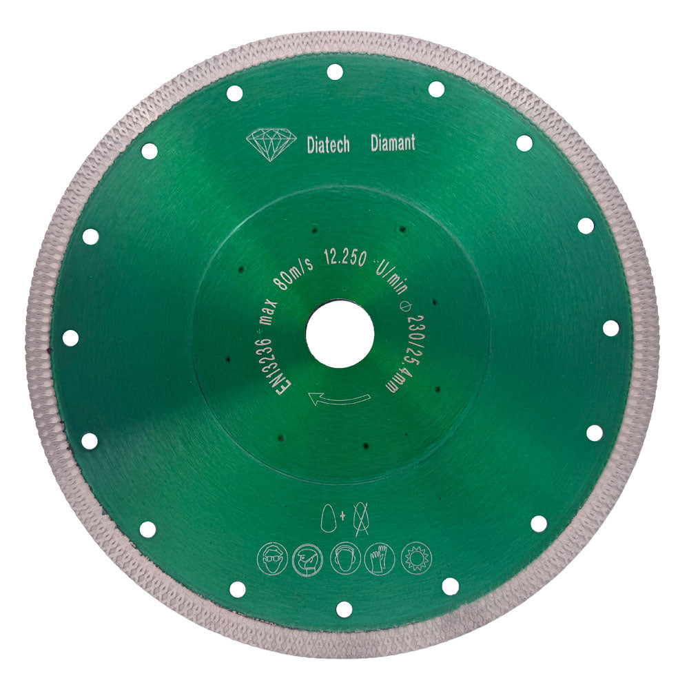 Diamantscheibe 230x25,4 mm - GRÜN - Helbana/Dünn - Für Fliesen und Klinker