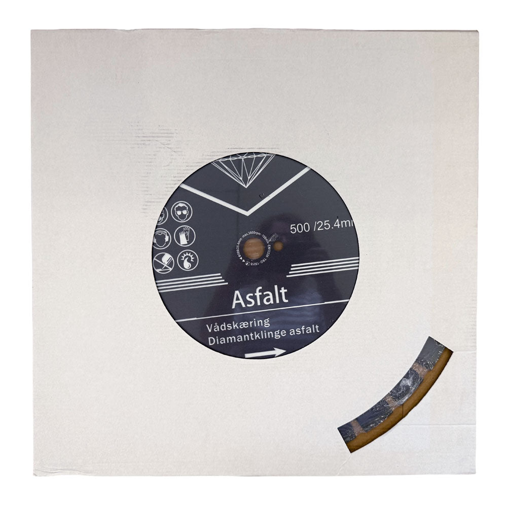 Asphaltblatt 500x25,4 mm - Nassschnitt - Für Beton und ähnliche Materialien