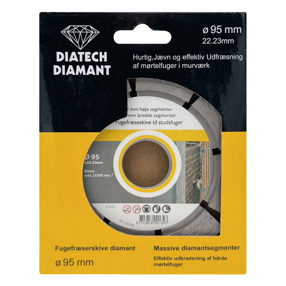 Mörtelfugenfräser DIA 95x8x22,2 mm - 12 mm Segment - für Stumpffugen