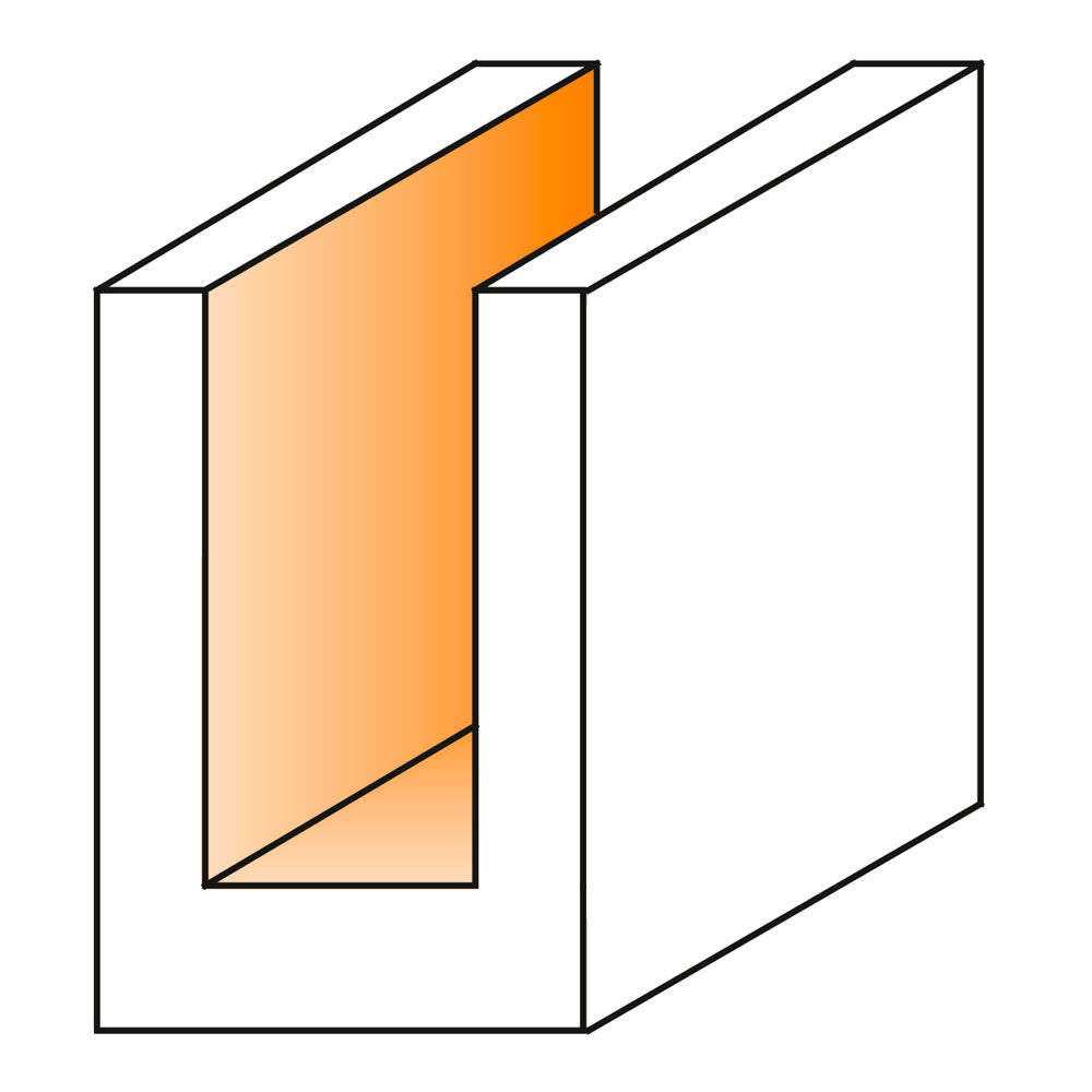 Nutfräser 24mm x 20mm / 70mm | 8mm Schaft | Mit Grundschneide