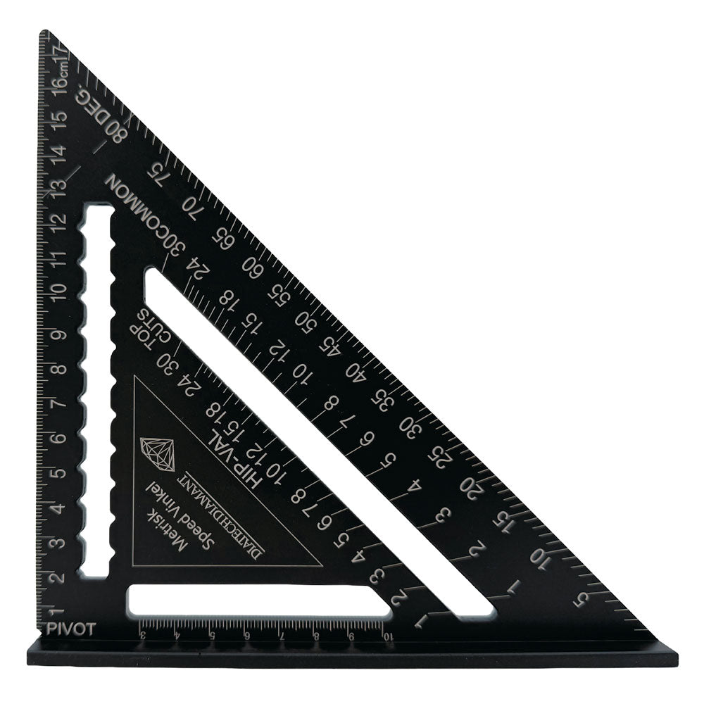 Schreinerwinkel Aluminium 184x184x260 mm - 45° und 90° - Diatech