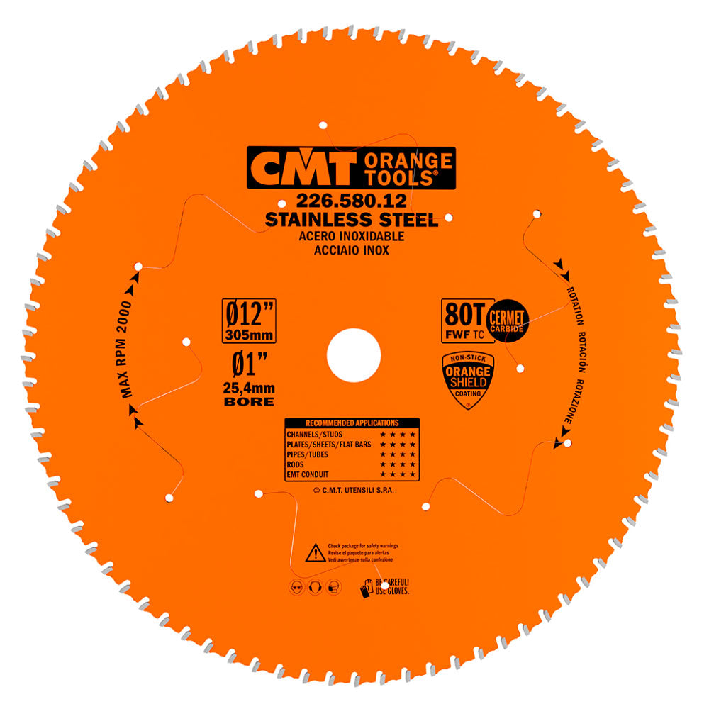 Sägeblatt 305mm x 2,2mm x 25,4mm Z80 für Edelstahl