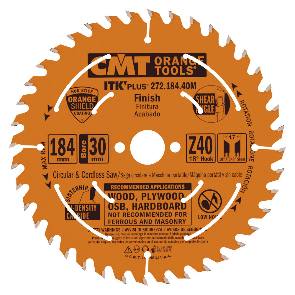 Sägeblatt 184mm x 1,7mm x 30mm Z40 W
