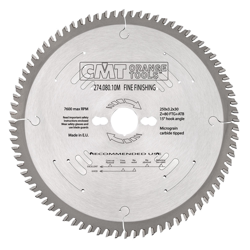 Sägeblatt 250mm x 3,2mm x 30mm Z80 TFW