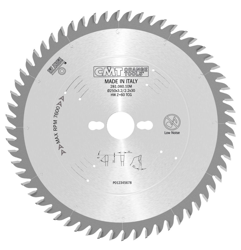 Sägeblatt 250mm x 3,2mm x 30mm Z60 TF