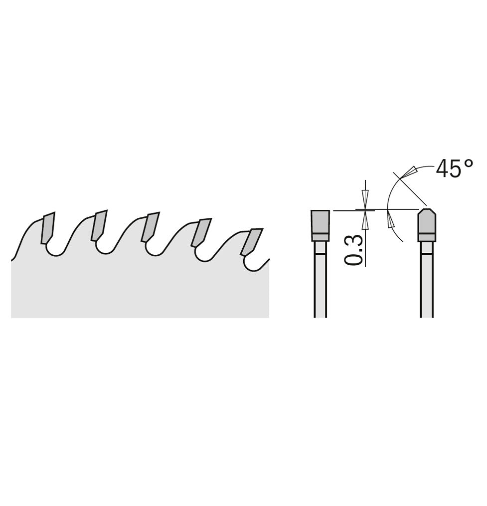Sägeblatt 300mm x 3,2mm x 30mm Z96 TF
