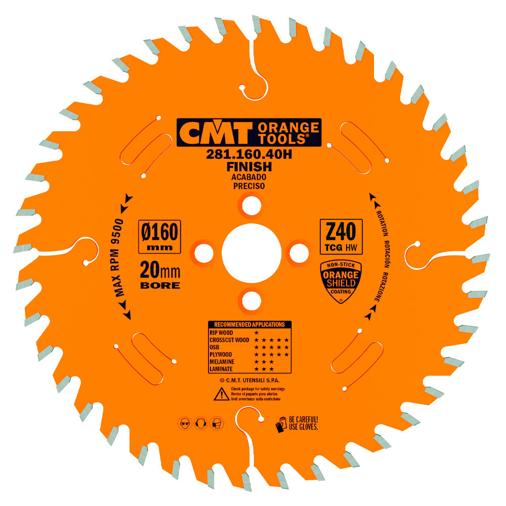 Sägeblatt 160 mm x 2,2 mm x 20 mm Z40 TF