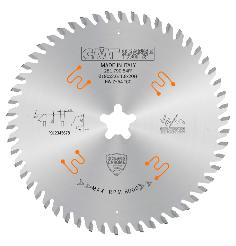 Sägeblatt 190mm x 2,6mm x Festool Z54 TF Chrom