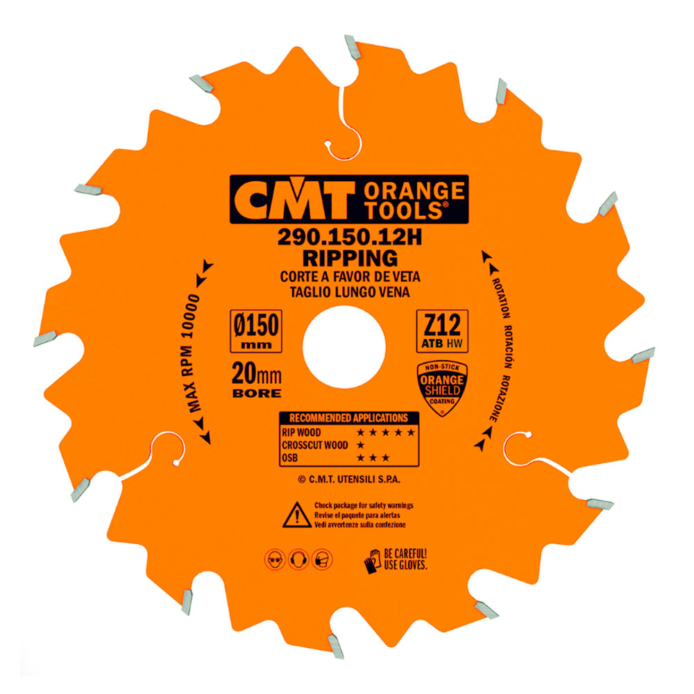 Sägeblatt 150mm x 2,4mm x 20mm Z12 W