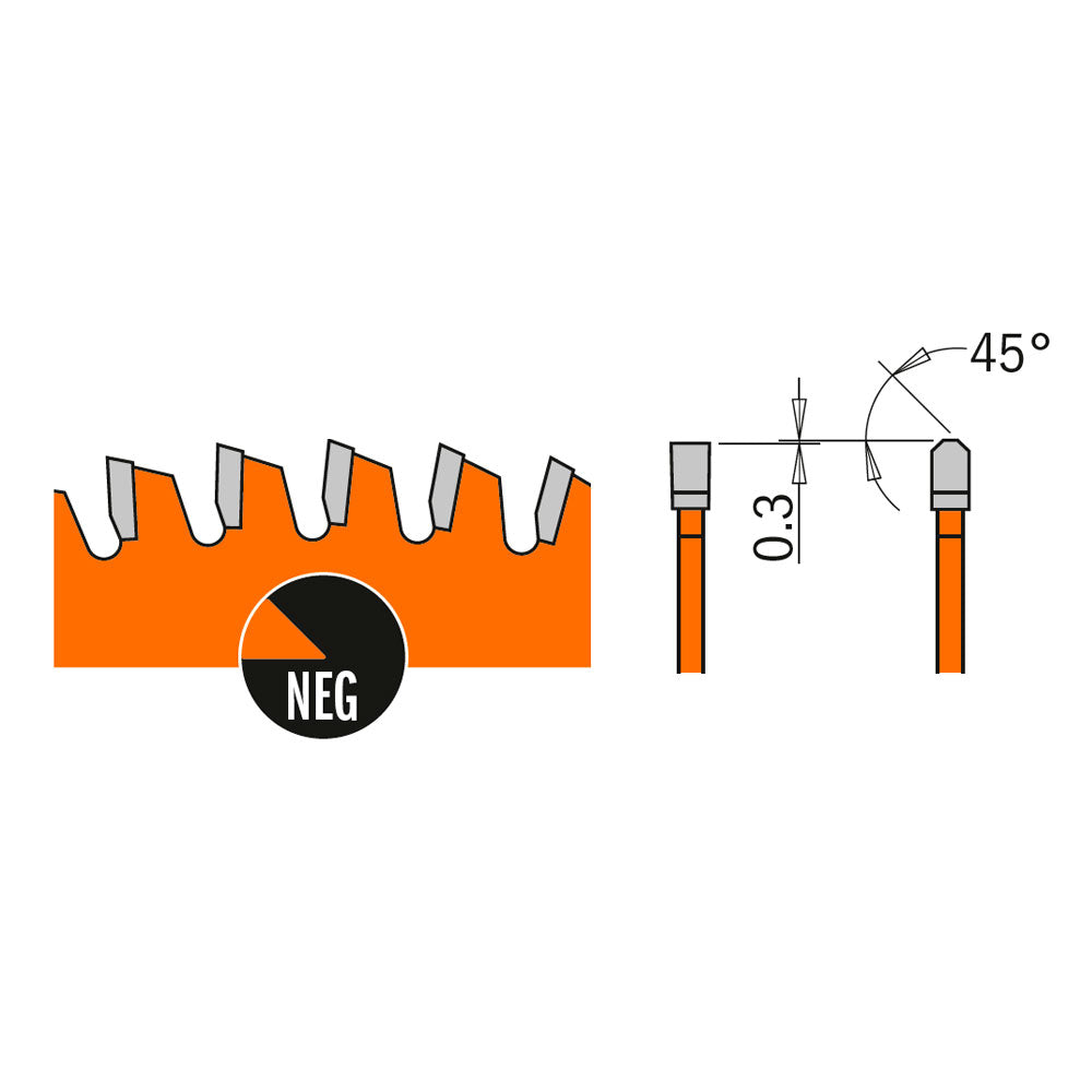 Sägeblatt 165mm x 2,2mm x 20mm Z40 NE NEG
