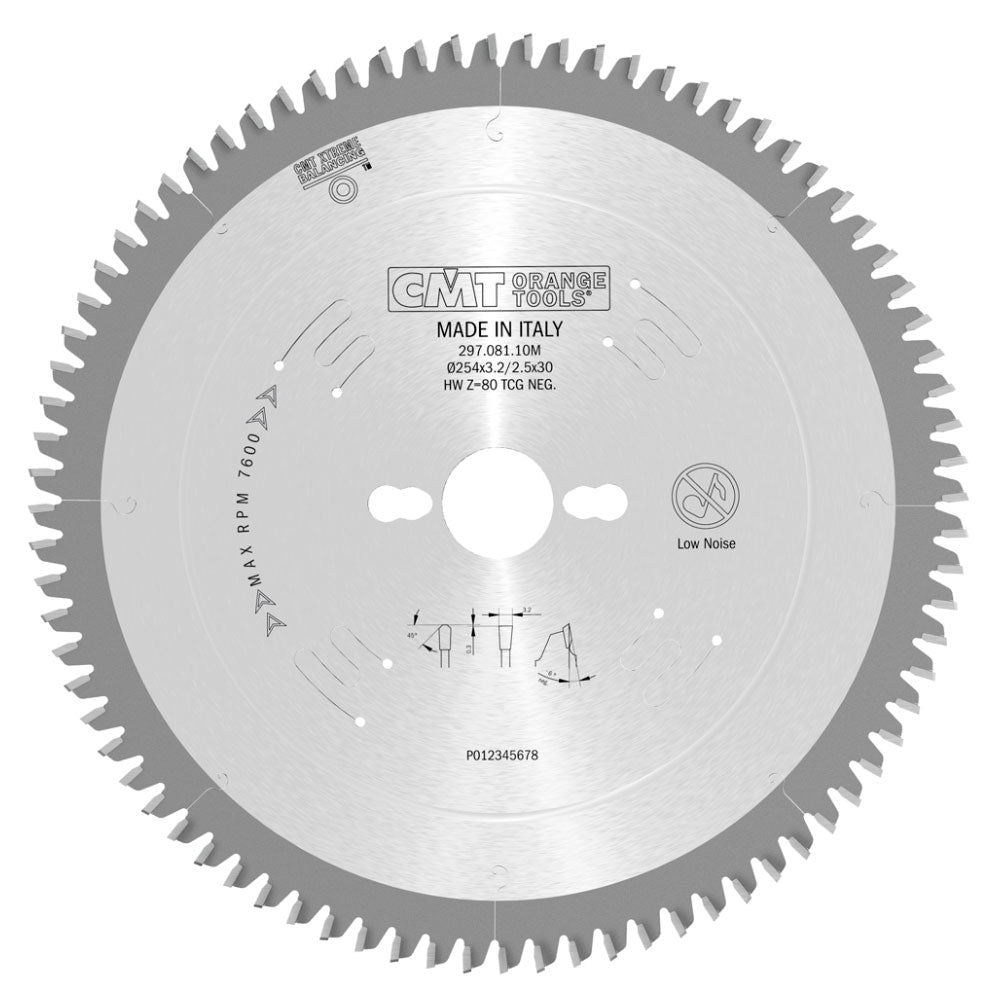 Sägeblatt 254mm x 3,2mm x 30mm Z80 NE NEG