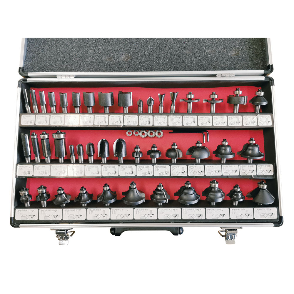 Cutter-Messerset 50-teilig | Fräsersatz mit Schaft 8mm | Proftool