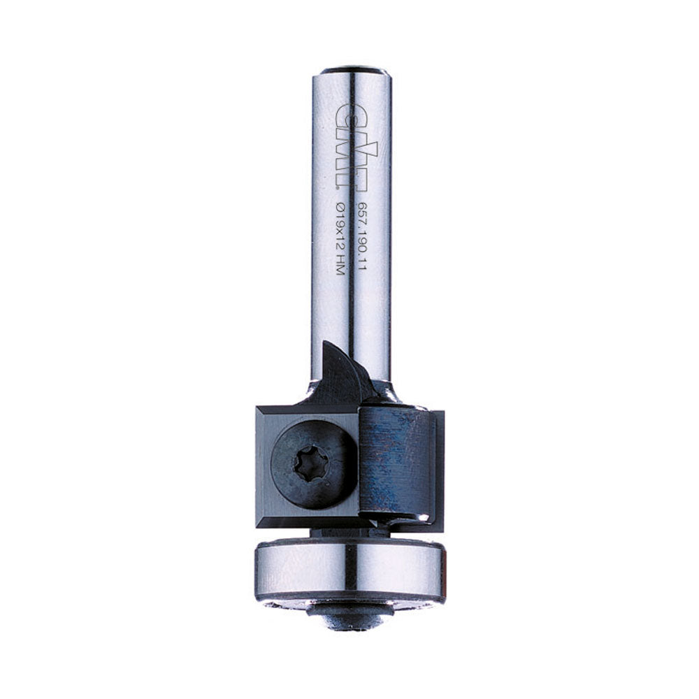 Bündigfräser mit Wendemesser 19mm x 12mm | 8mm Schaft | Z2