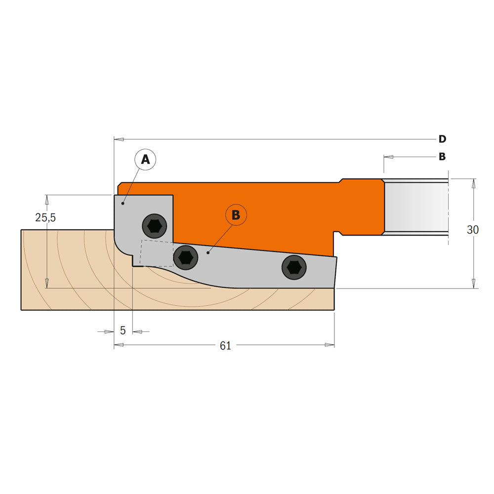 Profilfräskopf VP D183x30 Z2+2