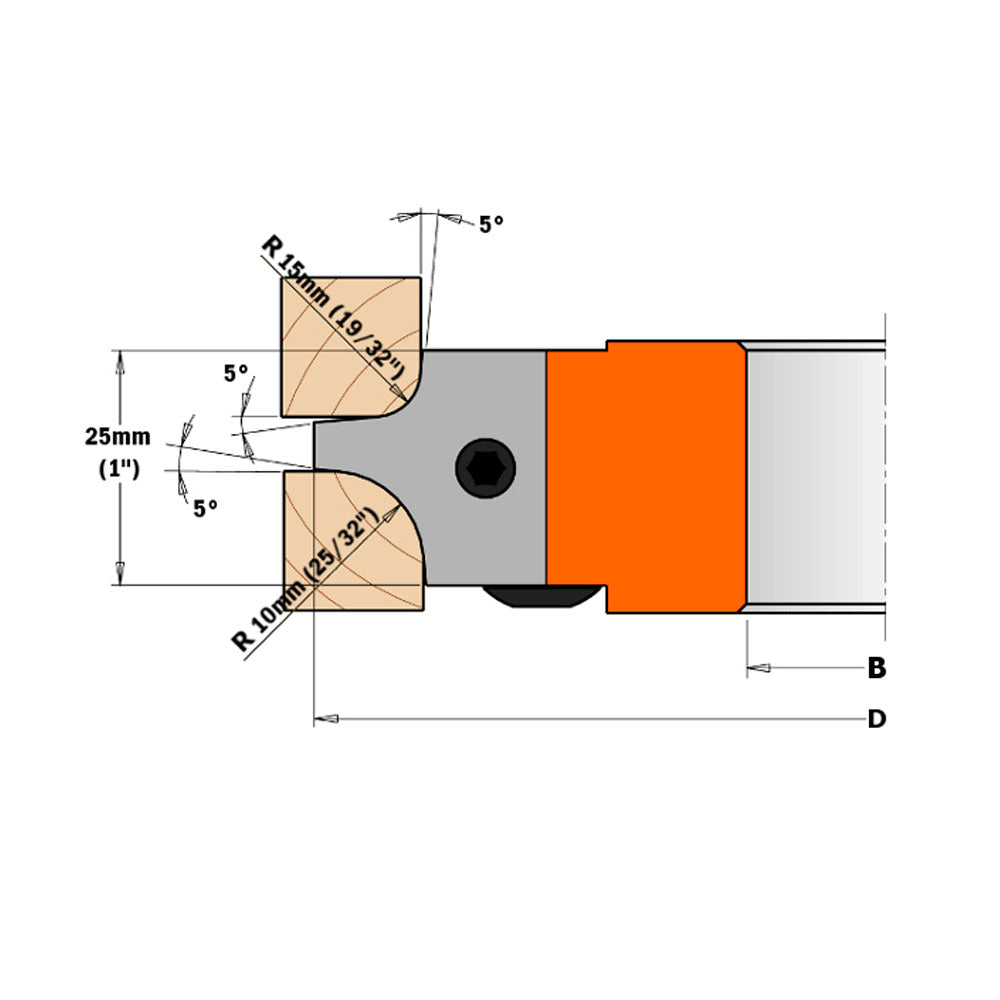 Radiusfräser R3/6 2 Stk