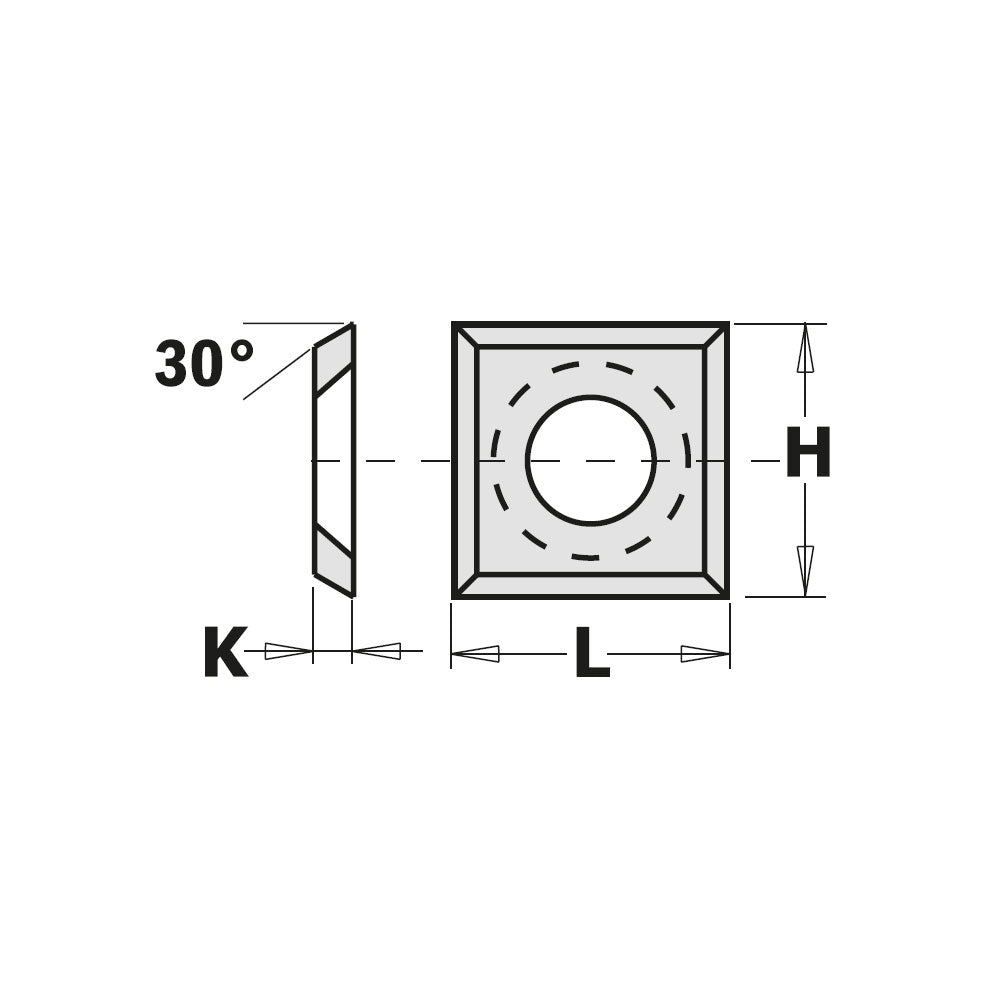 Wendeplattenfräser 19,5mm x 12,0mm x 1,5mm CMT