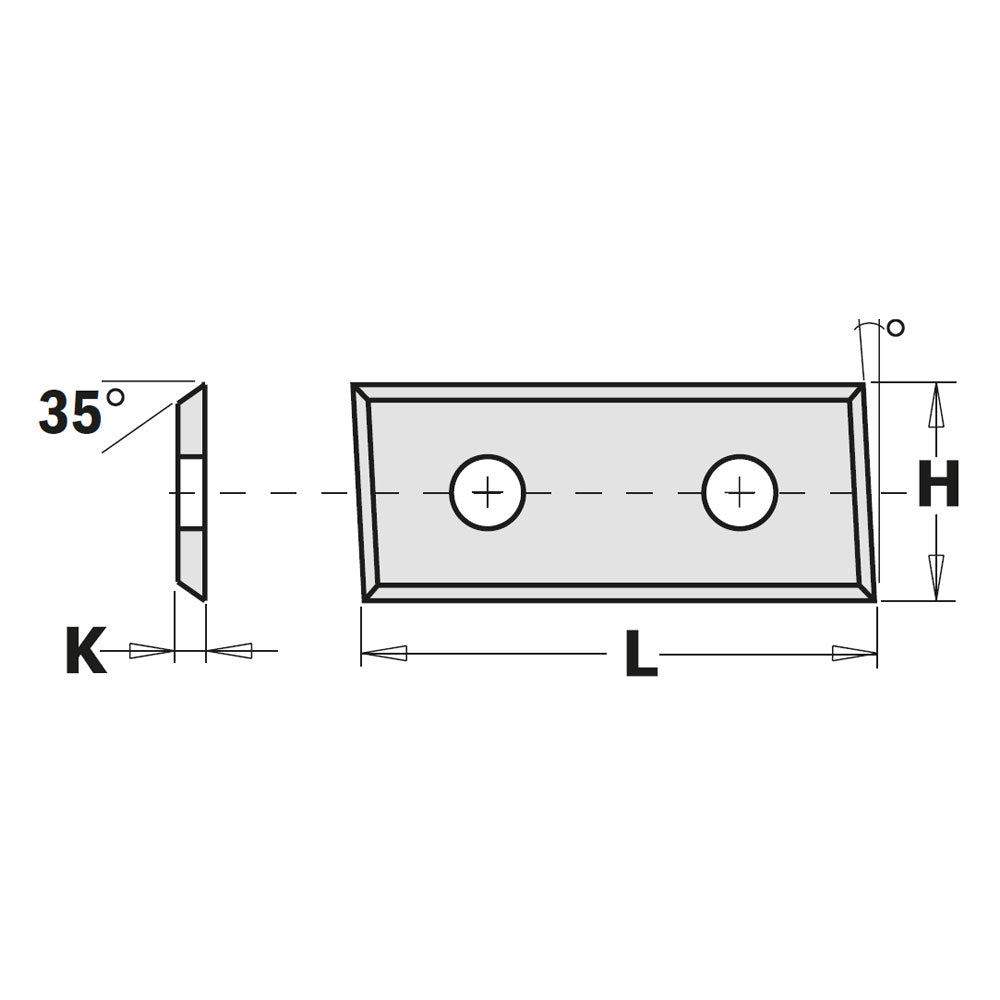 Wendeplattenfräser 28,3mm x 12mm x 1,5mm und 3° CMT