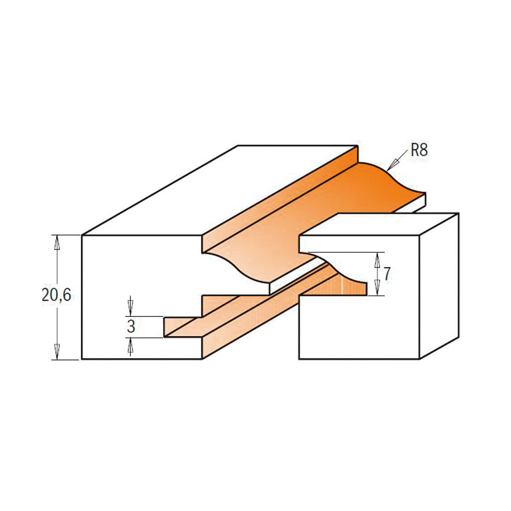 Cutter-Messerset 3-teilig | Fräserset Glas und Fensterscheiben | Schaft 12mm