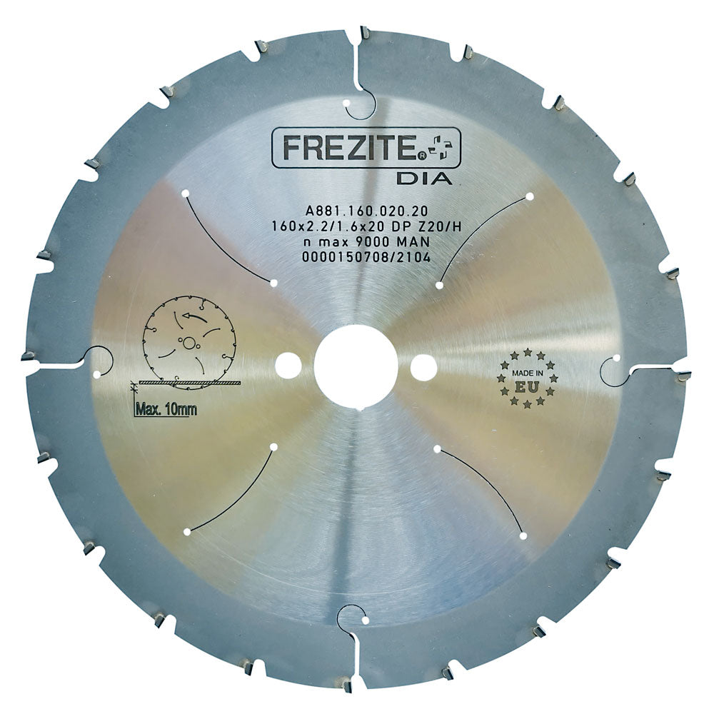 Sägeblatt PCD All-Round 160mm x 2,2mm x 20mm Z20 FRZ