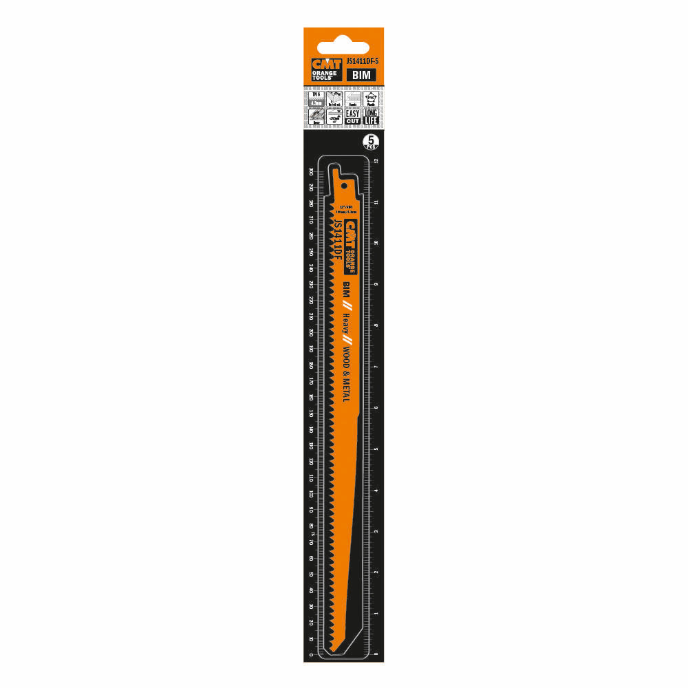 Säbelsägeblatt 300mm BIM für Holz mit Nägeln - 5er-Pack