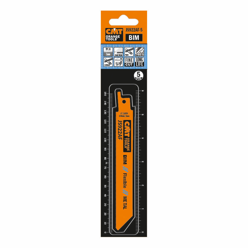 Säbelsägeblatt 150mm BIM für dünnes Metall - 5er-Pack