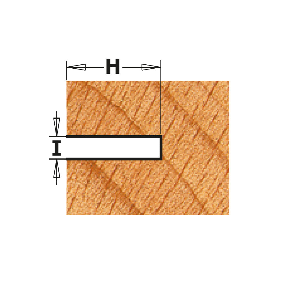 Nutfräser HM | 40mm x 5,0mm | inkl. Halter | 8mm Schaft Handwerker