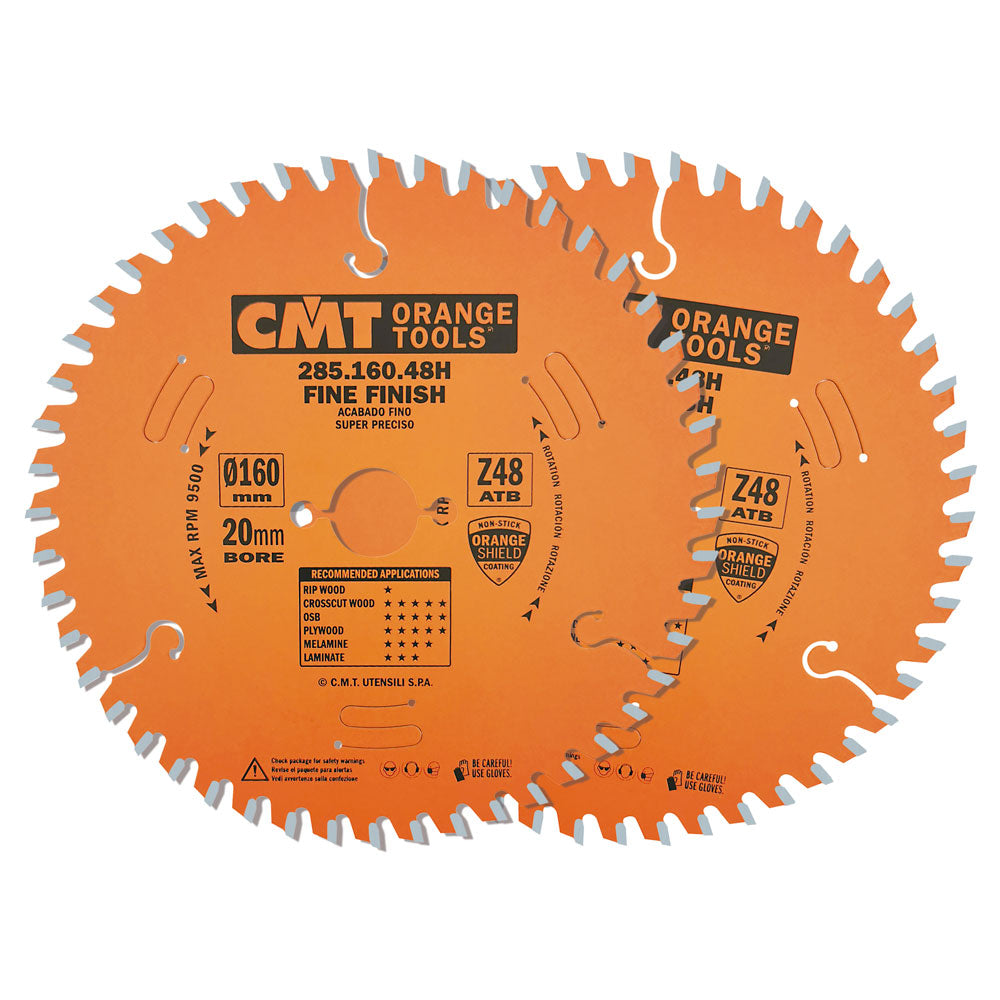 Sägeblätterpackung | 160mm x 2,2mm x 20mm Z48-48 | 2er-Pack