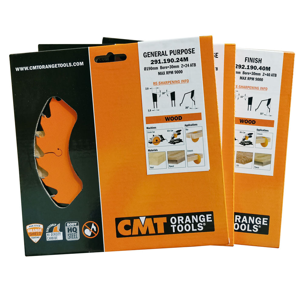 Sägeblätterpackung | 190mm x 2,6mm x 30mm Z24-40-40 | 3 Stk. Packung