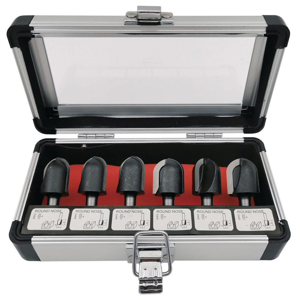 Schneidmesserset 6-teilig 22mm | Fräsersatz für 20mm Fußbodenheizungsrohr | 8mm Schaft