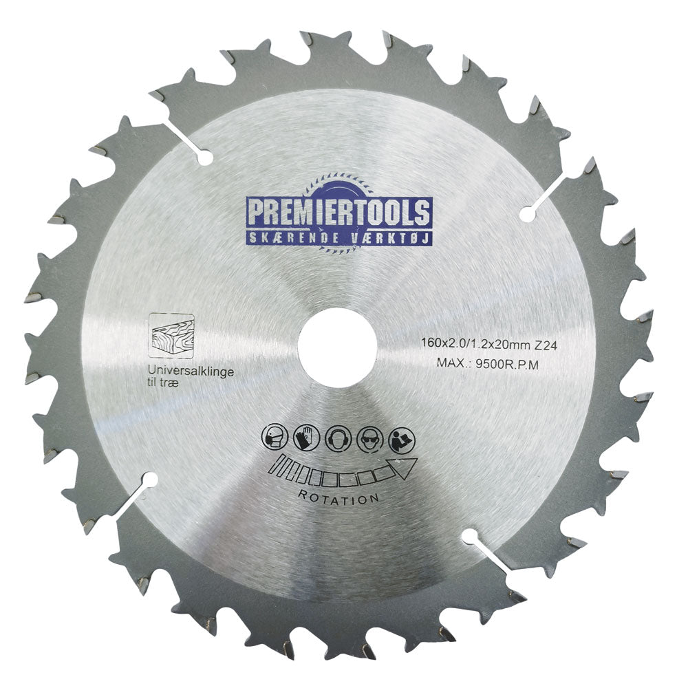 Sägeblätter 160mm x 2,2mm x 20mm Z24 - 5er-Pack