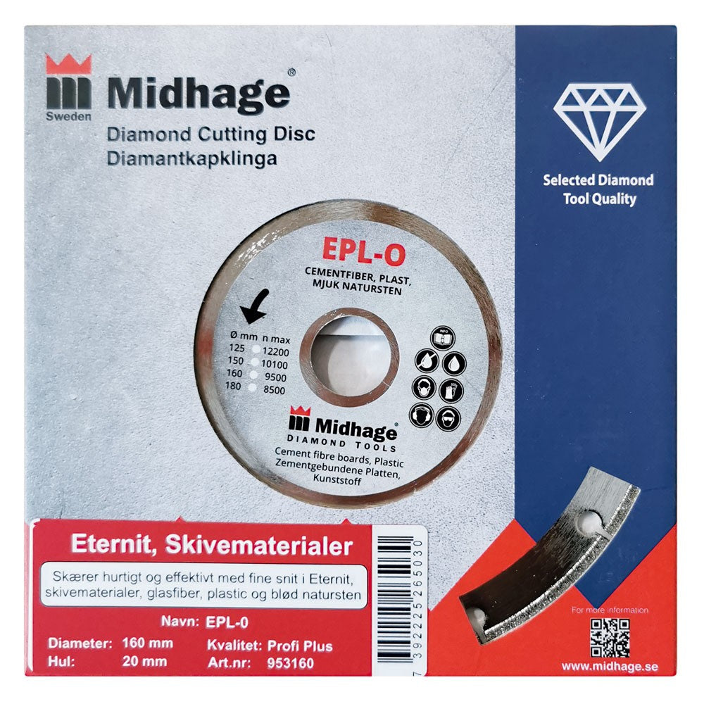 Säge - Diamantsägeblatt EPL-O 160mm x 2mm x 20mm