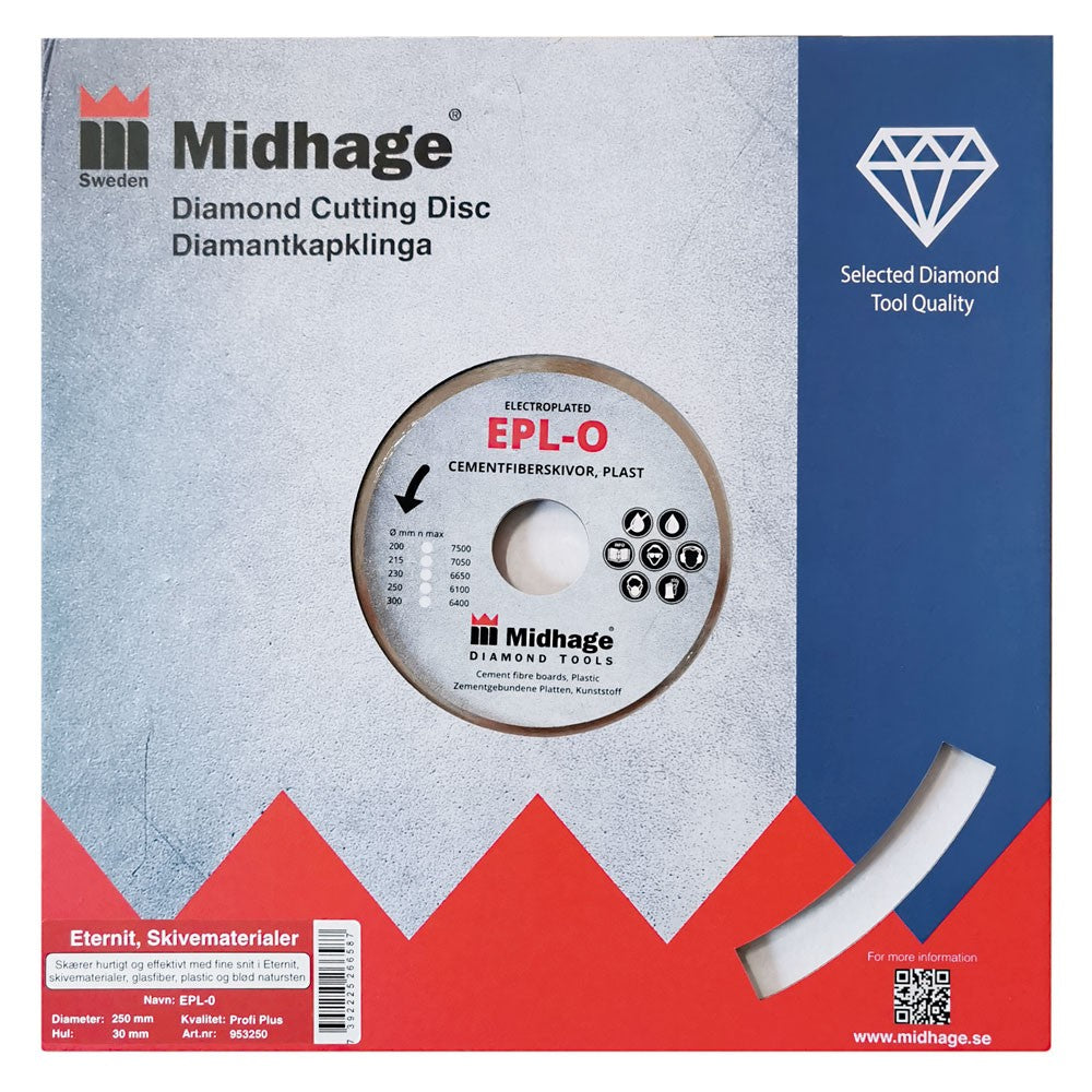 Säge - Diamantscheibe EPL-O 250mm x 3mm x 30mm