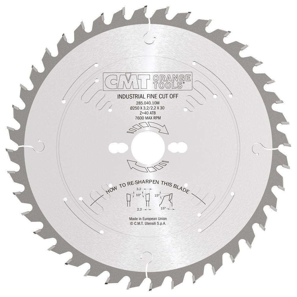 Sägeblatt 250mm x 3,2mm x 20mm Z40 UW