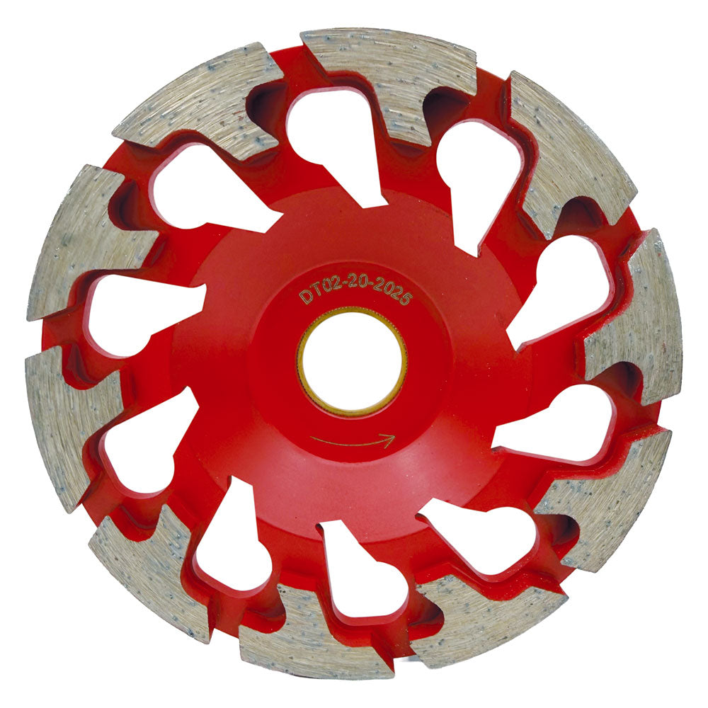 Schleifteller 130x25/22,2 mm - ROT - Für harten Beton - Für Festool RG130