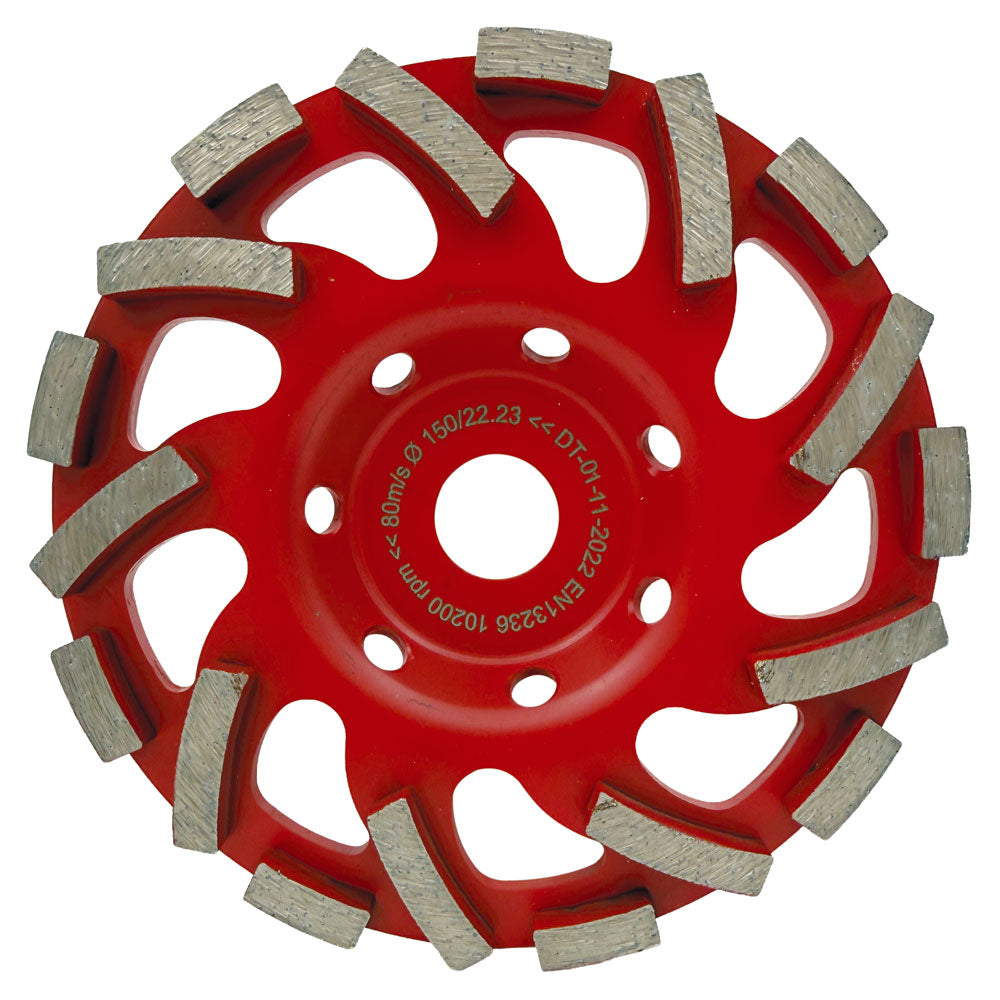 Schleiftopf 150 x 19 mm - ROT - Für harten Beton - Spider - Für Hilti