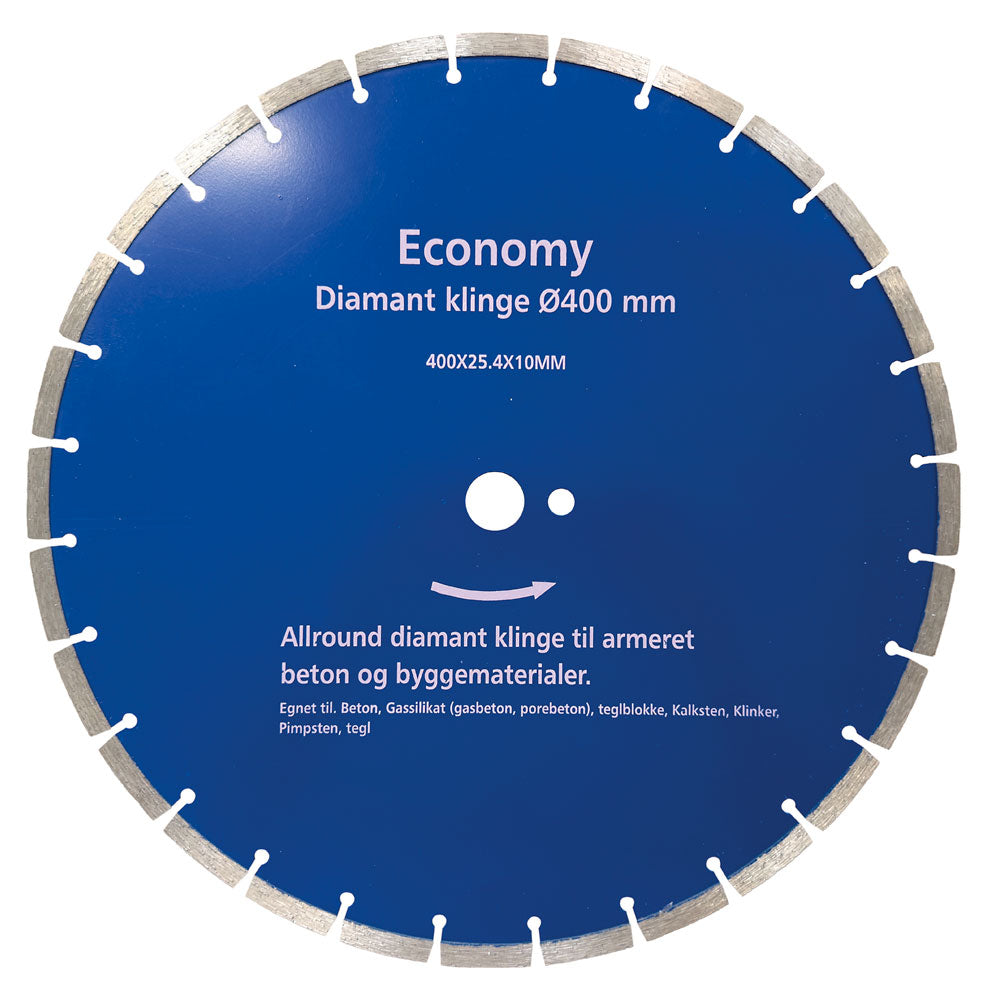Diamanttrennscheibe 400x25,4 mm - Economy - Für Beton, Ziegel und Baumaterialien