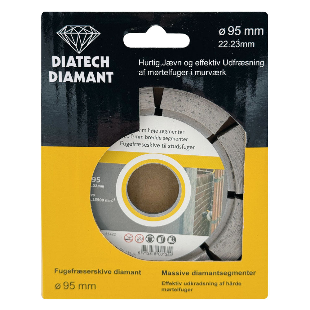 Mörtelfräsklinge Ø 95x10x22,2 mm – 12 mm Segment – für stumpfe Fugen