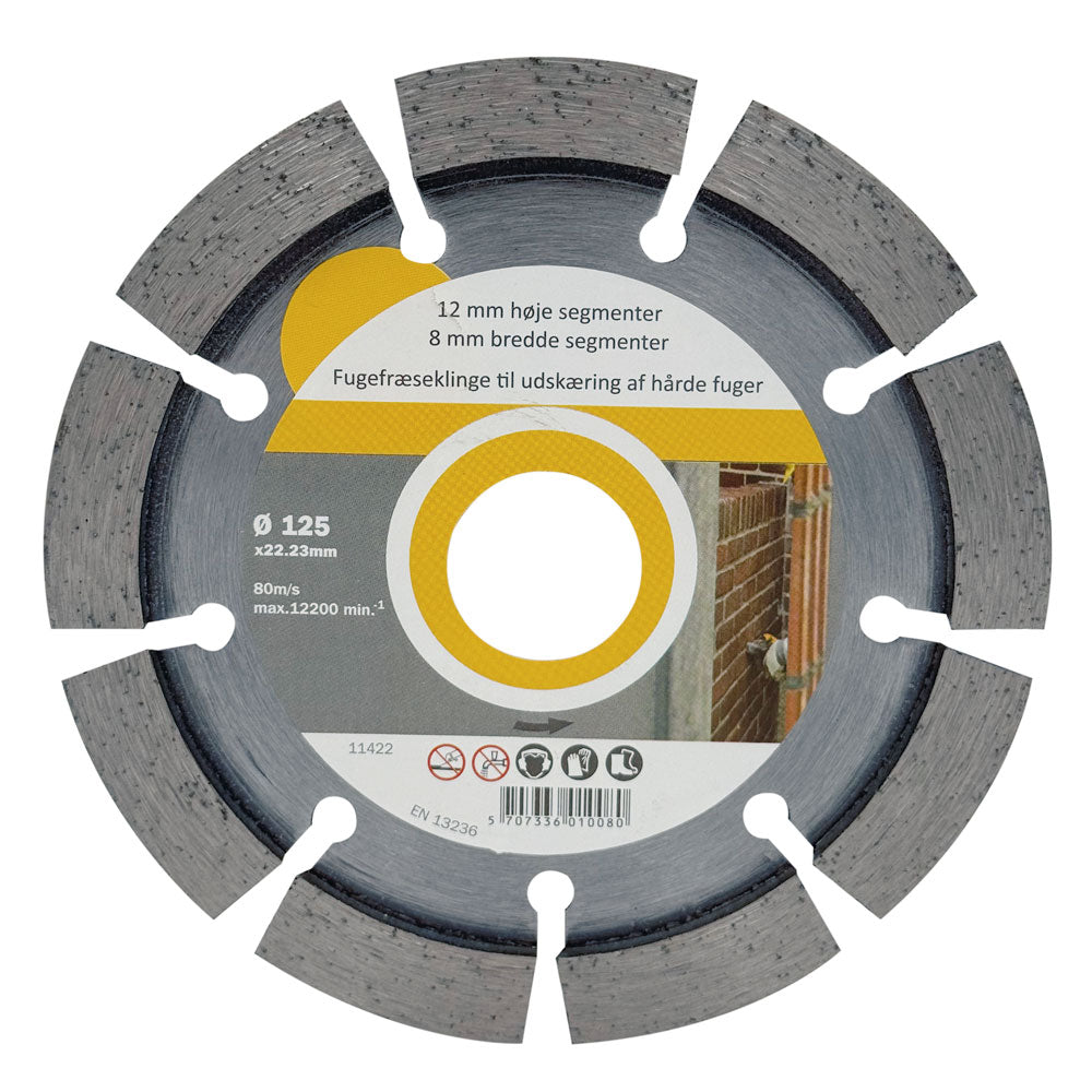 Mörtelfugenfräser DIA 125x8x22,2 mm - 12 mm Segment