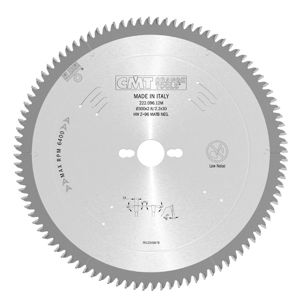 Sägeblatt für Kunststoff 300mm x 2,8mm x 30mm Z96 TW