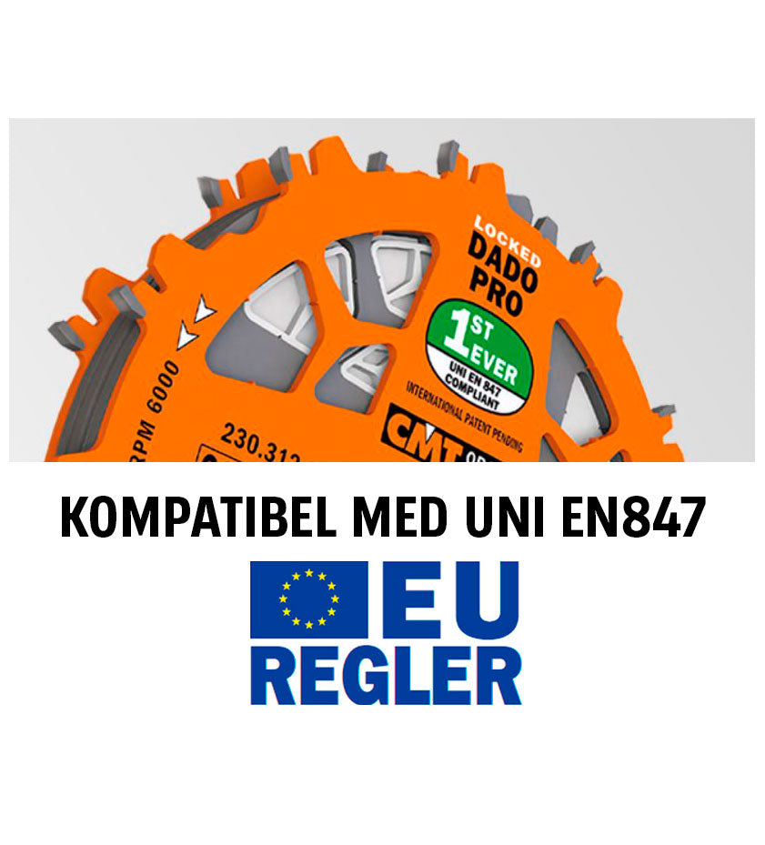 Dado Sägeblatt gesperrt Pro 203mm x 6-20mm x 30mm Z12