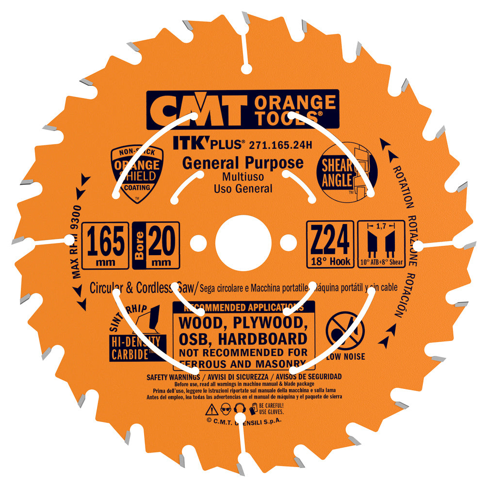 Sägeblatt 165mm x 1,7mm x 20mm Z24 W