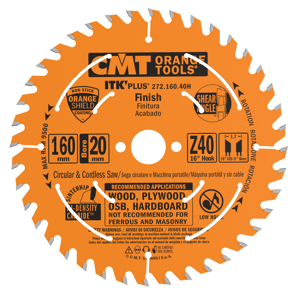 Sägeblatt 160mm x 1,7mm x 20mm Z40 W