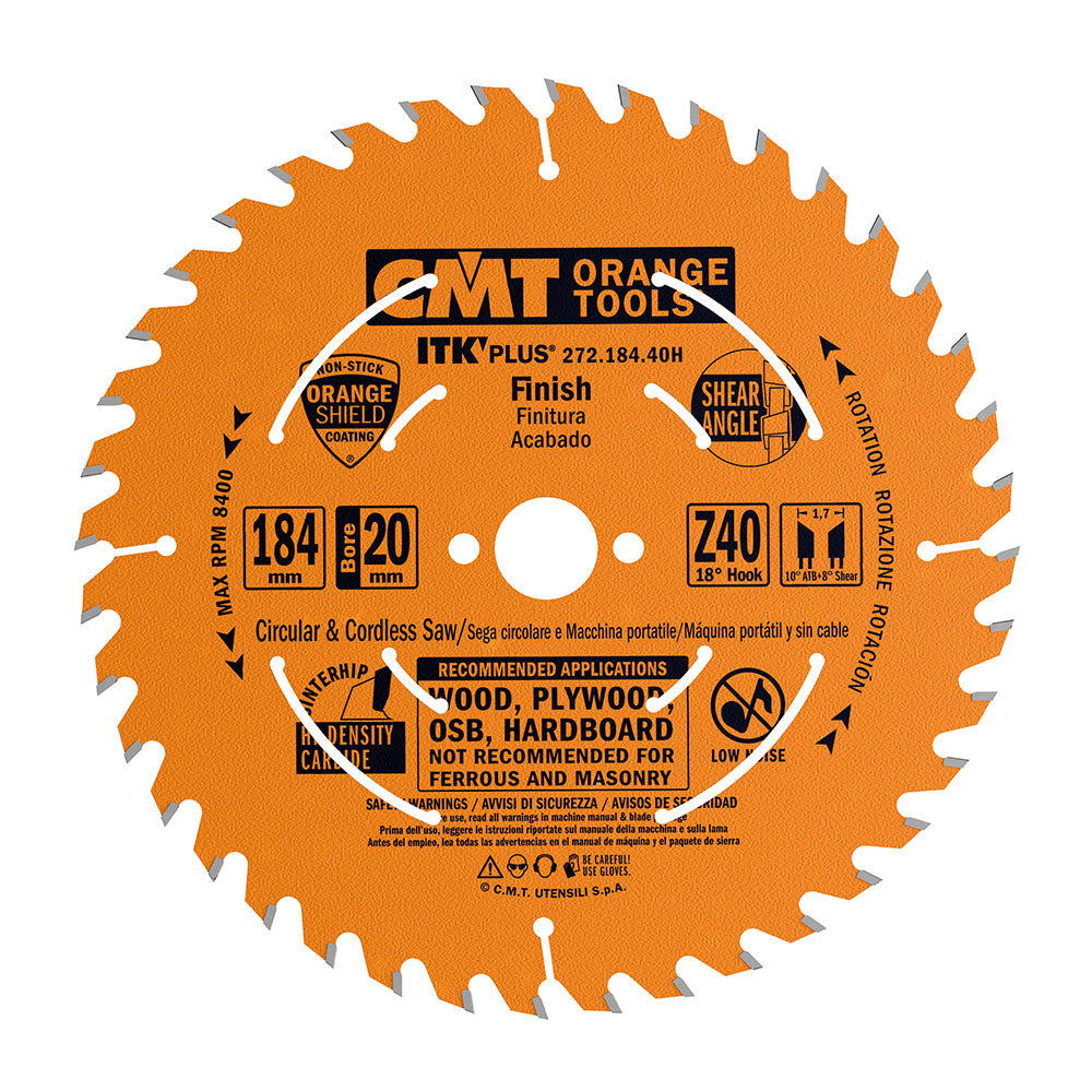 Sägeblatt 184mm x 1,7mm x 20mm Z40 W
