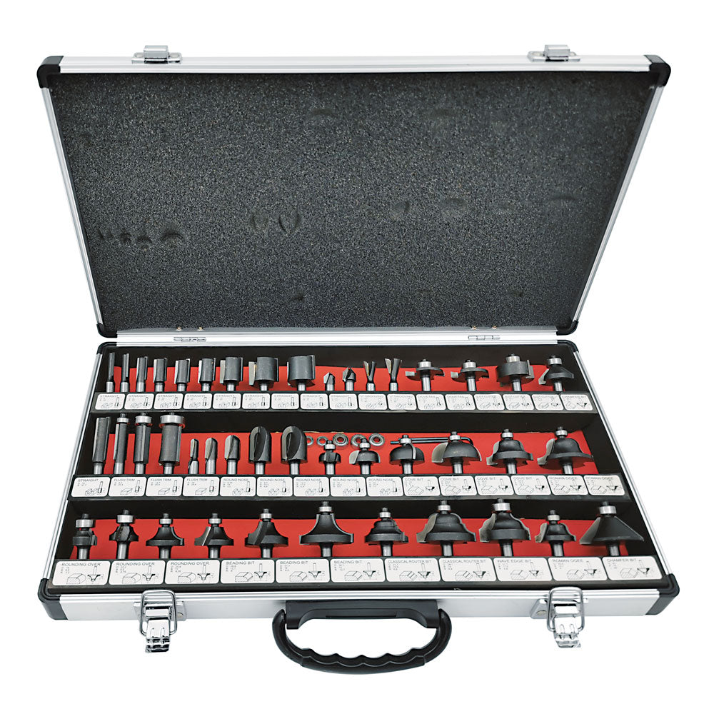 Cutter-Messerset 50-teilig | Fräsersatz mit Schaft 8mm | Proftool